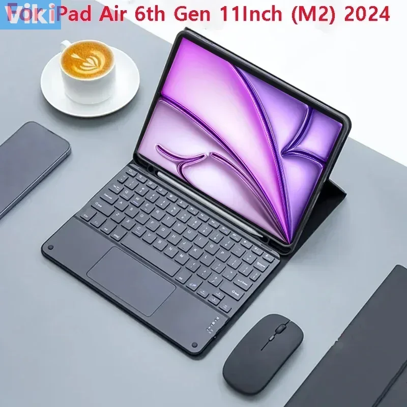Чехол-клавиатура для iPad Air 6-го поколения, 11-дюймовые чехлы для клавиатуры Funda для iPad Air 6-го поколения 11 M2 2024 A2902 A2903 A2904
Чехол-клавиатура для iPad Air 6-го поколения, 11-дюймовые чехлы для клавиатуры Funda для iPad Air 6-го поколения 11 M2 2024 A2902 A2903 A2904