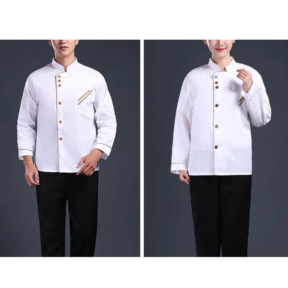 Long Sleeve Unisex Tops Breathable Oil Proof Easy Wash Chef Clothing Jacket Coat Restaurant Hotel Kitchen Supplies
Long Sleeve Unisex Tops Breathable Oil Proof Easy Wash Chef Clothing Jacket Coat Restaurant Hotel Kitchen Supplies