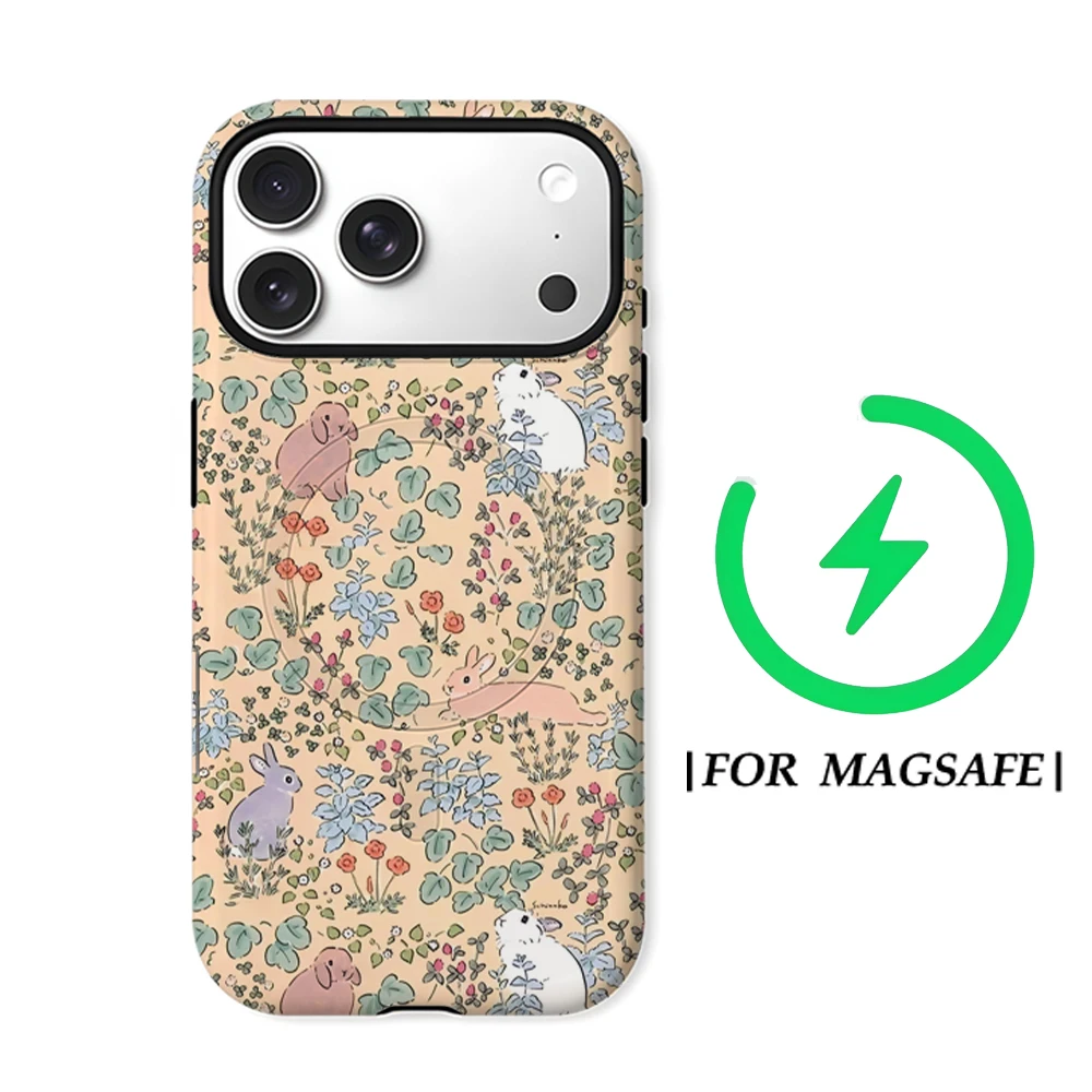 Luxury Niche Bunny Meadow Phone Case for iPhone 16 15 14 13 12 11 Pro Max Plus Luxury Magnetic Double-layer Back Cover
Luxury Niche Bunny Meadow Phone Case for iPhone 16 15 14 13 12 11 Pro Max Plus Luxury Magnetic Double-layer Back Cover