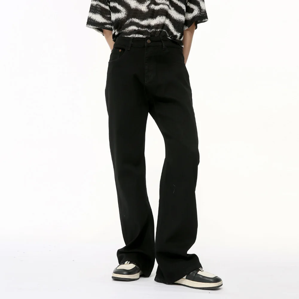 Simple New Men's Denim Pants Wide Leg Casual Straight Trousers Solid Color Male Jeans Summer Trend Black 2024
Simple New Men's Denim Pants Wide Leg Casual Straight Trousers Solid Color Male Jeans Summer Trend Black 2024