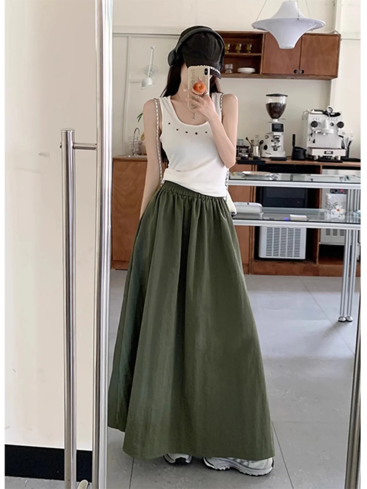 Loose A-Line Workwear Half Skirt Umbrella Skirt Women's Spring Summer New Style Large Swing Skirt Elastic Waist Long Skirt Tr...
Loose A-Line Workwear Half Skirt Umbrella Skirt Women's Spring Summer New Style Large Swing Skirt Elastic Waist Long Skirt Tr...
