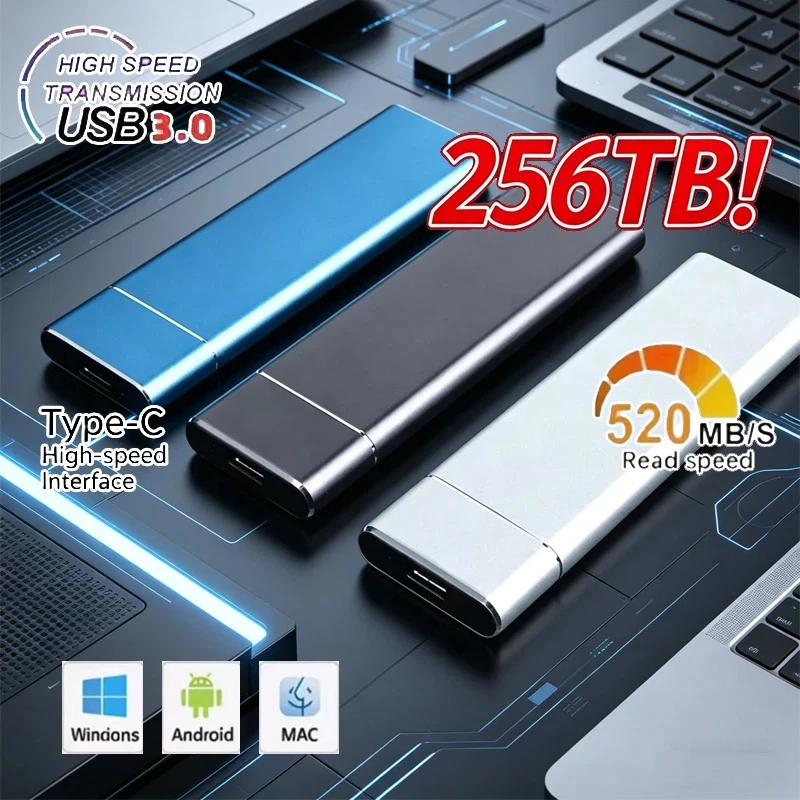 New Original High-speed External SSD, USB3.0 Interface, Large Mass Storage, Mini Portable for Computer & Laptop
New Original High-speed External SSD, USB3.0 Interface, Large Mass Storage, Mini Portable for Computer & Laptop