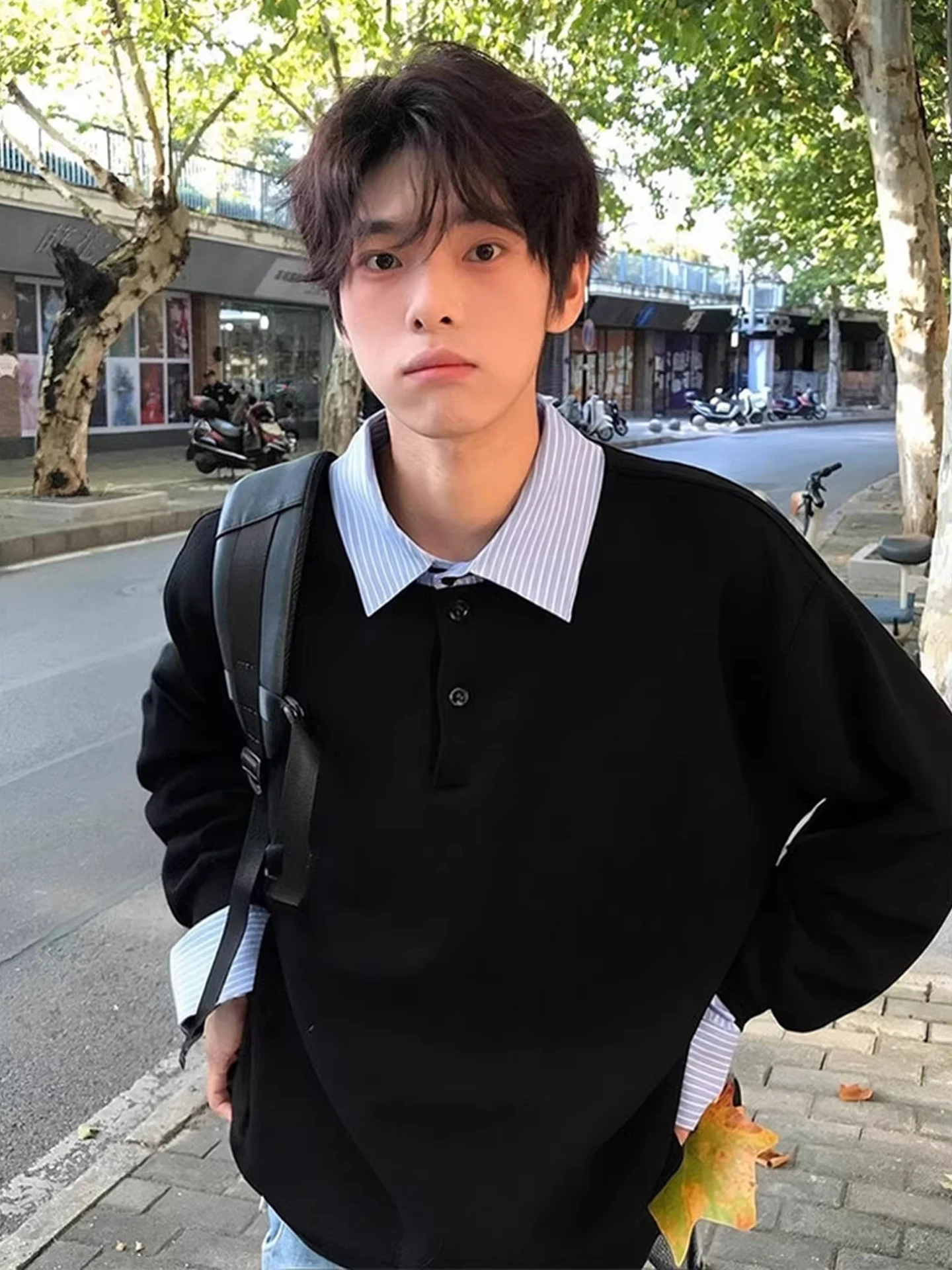 Men's College Sle Fce Lined Long Sve irt Collar Sweatirt Winter Warm Base Layer T-irt American Splice Design
Men's College Sle Fce Lined Long Sve irt Collar Sweatirt Winter Warm Base Layer T-irt American Splice Design