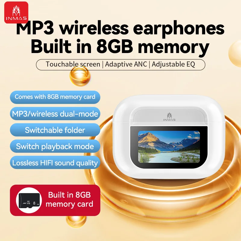 INMAS Wireless A9 PRO Bluetooth Earbuds ANC Active Noise Reduction Headphones Touch Control Earphone Lossless HlFl Sound Headset
INMAS Wireless A9 PRO Bluetooth Earbuds ANC Active Noise Reduction Headphones Touch Control Earphone Lossless HlFl Sound Headset