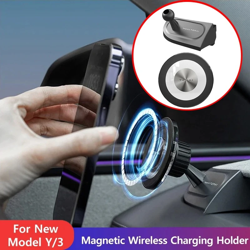 Magnetic Car Phone Holder for Model Y Juniper 2025 Model 3 Highland 2024 2025 Supports Magnetic Wireless Charging Accessories
Magnetic Car Phone Holder for Model Y Juniper 2025 Model 3 Highland 2024 2025 Supports Magnetic Wireless Charging Accessories