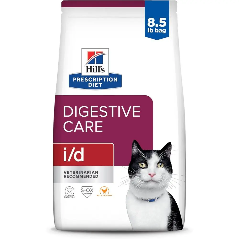 i/d Сухой корм для кошек для улучшения пищеварения, с курицей, 8,5 фунтов. Сумка
i/d Сухой корм для кошек для улучшения пищеварения, с курицей, 8,5 фунтов. Сумка
