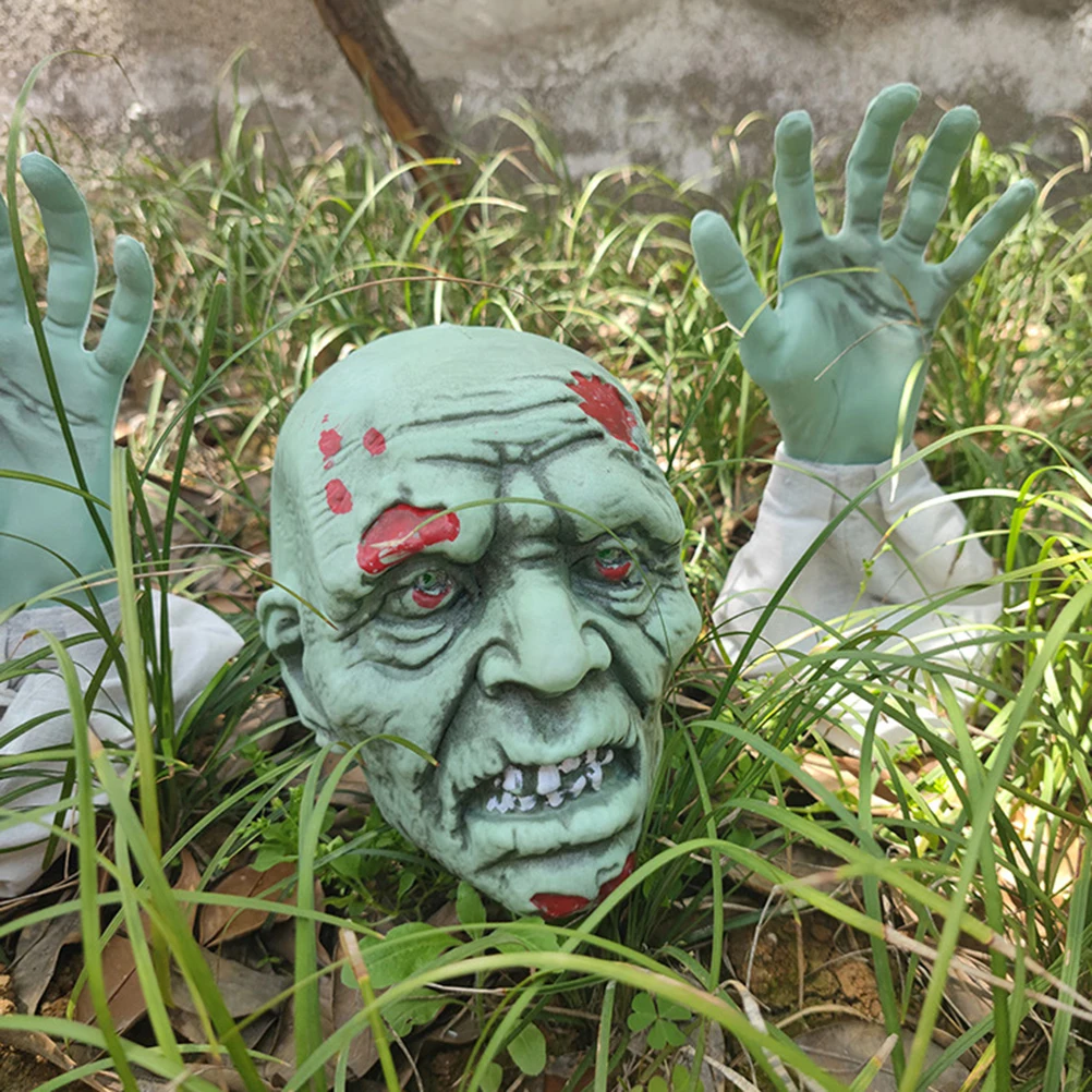 3 pcs Creative Zombie Skull Fake Hands Lightweight Plastic Halloween Prank Props Green Realistic Horror Outdoor Garden Statue
3 pcs Creative Zombie Skull Fake Hands Lightweight Plastic Halloween Prank Props Green Realistic Horror Outdoor Garden Statue