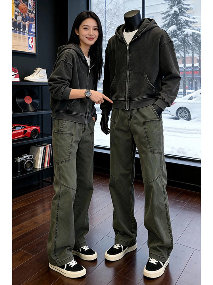 Military Green American Straight Leg Workwear Pants Men Summer Thin High Waist Knife Shape Cotton Denim Jeans Casual Loose Fit
Military Green American Straight Leg Workwear Pants Men Summer Thin High Waist Knife Shape Cotton Denim Jeans Casual Loose Fit