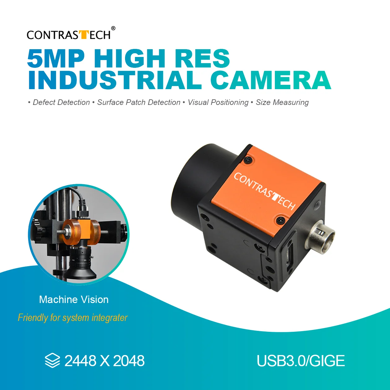 Высокое разрешение 5 м пикселей IMX264 20 кадров в секунду 68 кадров в секунду USB3.0/GigE с глобальным затвором автоматическая камера машинного зрения для лабораторных исследований Contrastech
Высокое разрешение 5 м пикселей IMX264 20 кадров в секунду 68 кадров в секунду USB3.0/GigE с глобальным затвором автоматическая камера машинного зрения для лабораторных исследований Contrastech