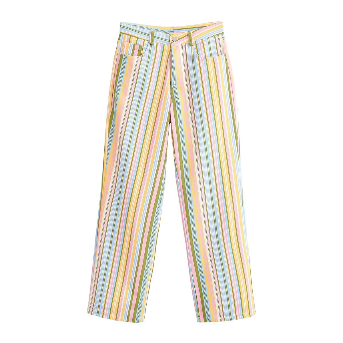 European and American style 2026 summer new women's clothing style simple low waist casual contrasting striped wide leg pants
European and American style 2026 summer new women's clothing style simple low waist casual contrasting striped wide leg pants