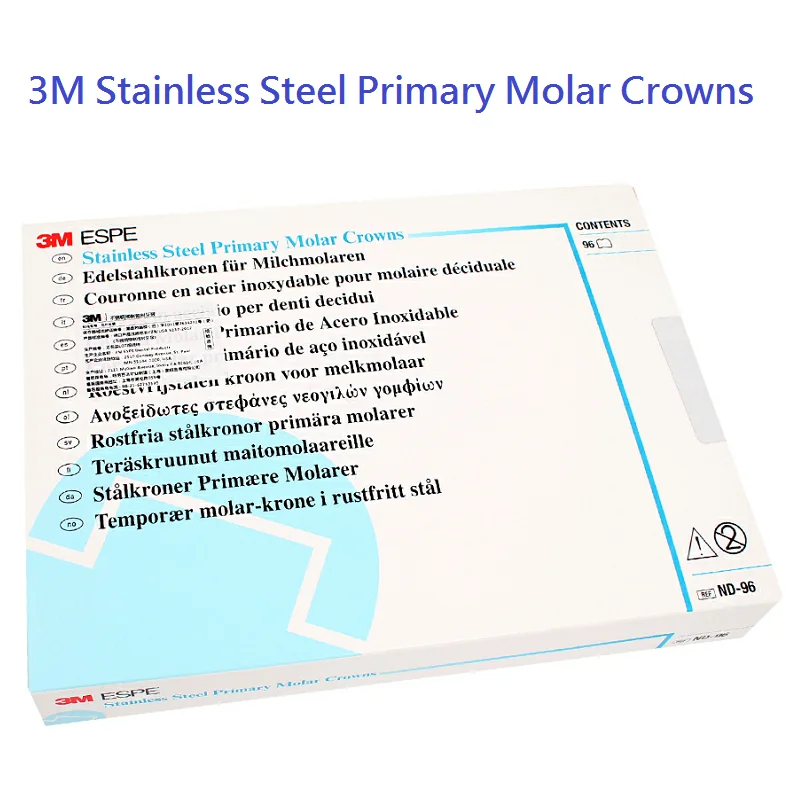 Stainless Steel Kids Primary Molar Crown Temporary Kids Crowns 3M ND96 Dental Kids Primary Molar Crowns 3M Kids Teeth Crowns
Stainless Steel Kids Primary Molar Crown Temporary Kids Crowns 3M ND96 Dental Kids Primary Molar Crowns 3M Kids Teeth Crowns