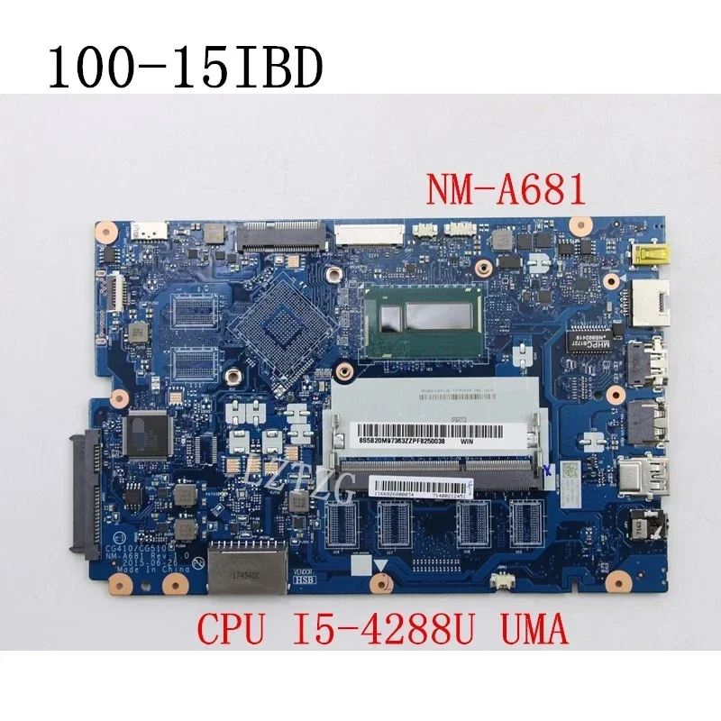 Используется для материнской платы ноутбука Lenovo ideapad 100-15IBD, процессор I5-4288U UMA FRU 5B20M97363
Используется для материнской платы ноутбука Lenovo ideapad 100-15IBD, процессор I5-4288U UMA FRU 5B20M97363