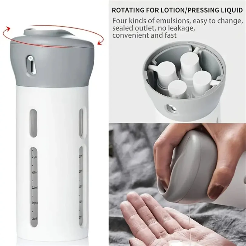4 In 1 Portable Travel Liquid Dispenser Bottle Refillable Leakproof Travel Container For Perfume Shampoo Conditioner Lotion
4 In 1 Portable Travel Liquid Dispenser Bottle Refillable Leakproof Travel Container For Perfume Shampoo Conditioner Lotion
