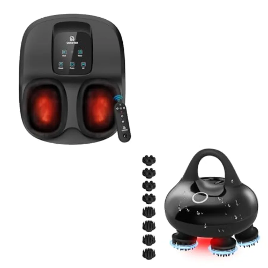 COMFIER Foot Massager with Heat Scalp Massager for Home Use Black Heated Dual-Function Massage Relief
COMFIER Foot Massager with Heat Scalp Massager for Home Use Black Heated Dual-Function Massage Relief