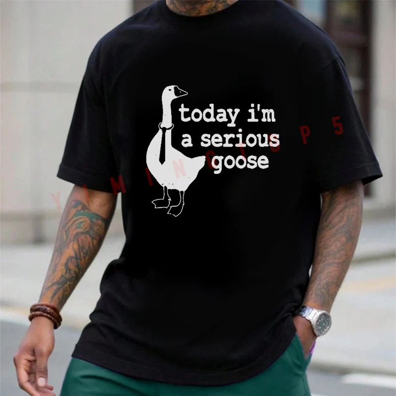 Today I'm A Serious Goose Funny Motorcycle Cotton Tshirt Men Funny Men T-shirt Summer Harajuku Short-Sleeve Top Tees
Today I'm A Serious Goose Funny Motorcycle Cotton Tshirt Men Funny Men T-shirt Summer Harajuku Short-Sleeve Top Tees