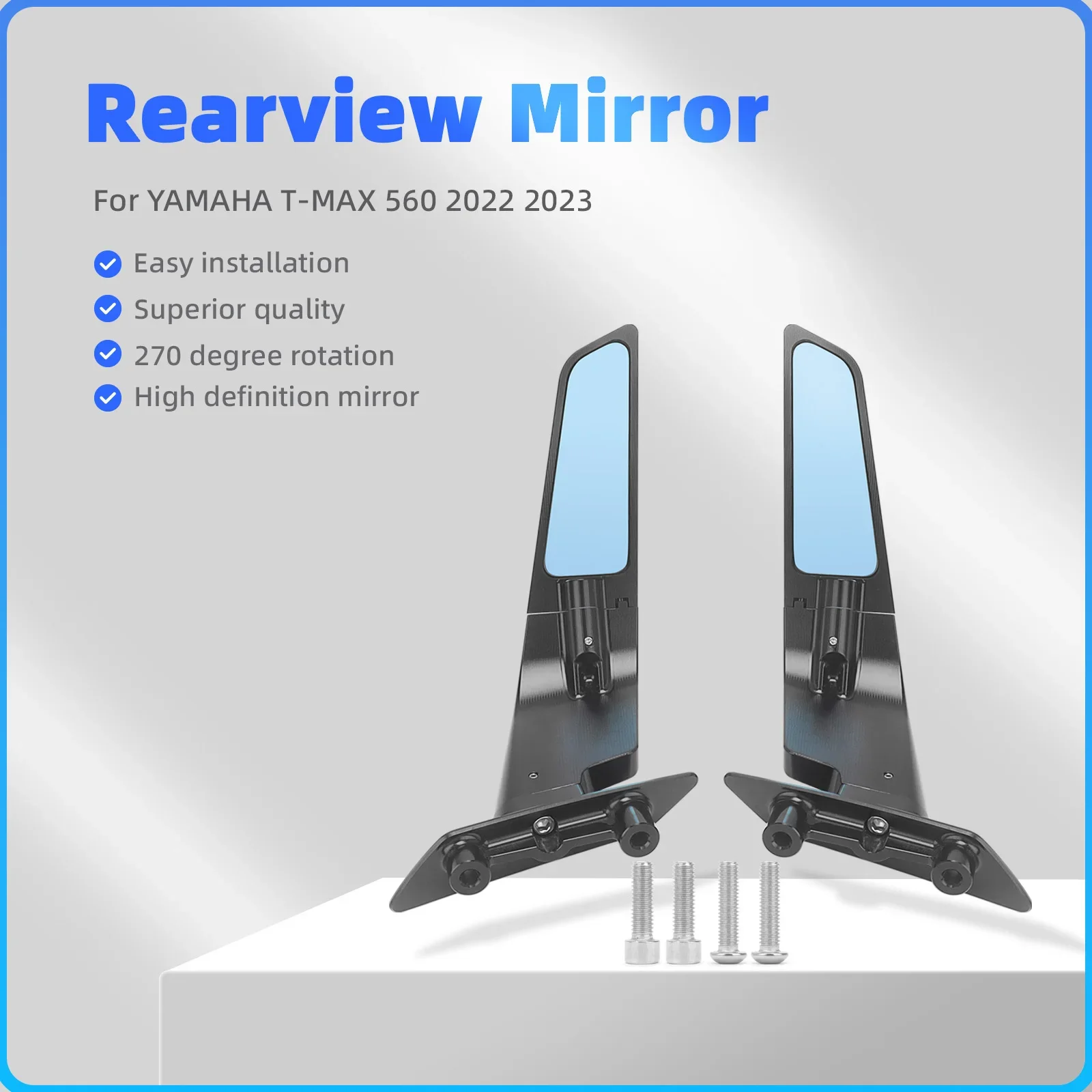 Nuevos espejos retrovisores de aluminio para motocicleta, accesorios de espejo ajustables para YAMAHA T-MAX560 T-MAX 560 TMAX560
Nuevos espejos retrovisores de aluminio para motocicleta, accesorios de espejo ajustables para YAMAHA T-MAX560 T-MAX 560 TMAX560