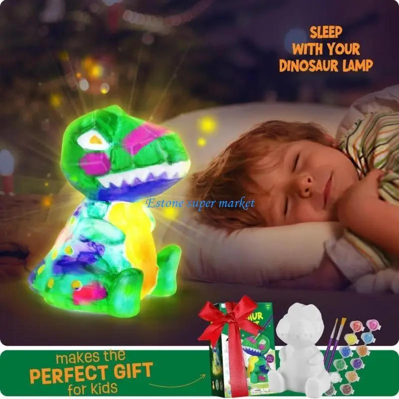 090B DIY Dinosaur Lamp Painting Activity Interactive Dinosaur Shaped Paint & Light Project for Ages 3+ Creative Activity
090B DIY Dinosaur Lamp Painting Activity Interactive Dinosaur Shaped Paint & Light Project for Ages 3+ Creative Activity