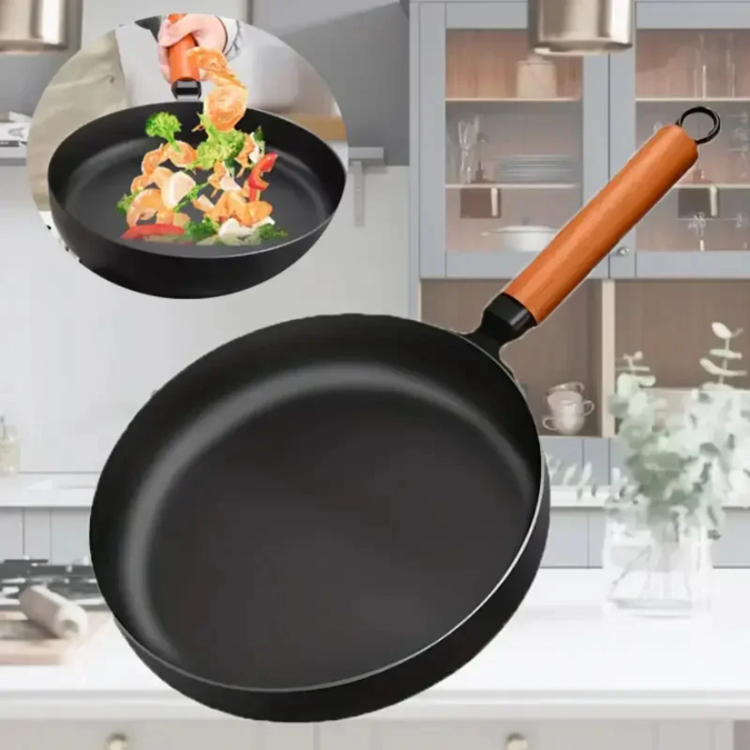 1pc High-Quality Non-Stick Stainless Steel Frying Pan for Induction Cooker and Gas Stove - Ideal for Fried Eggs and Steaks
1pc High-Quality Non-Stick Stainless Steel Frying Pan for Induction Cooker and Gas Stove - Ideal for Fried Eggs and Steaks