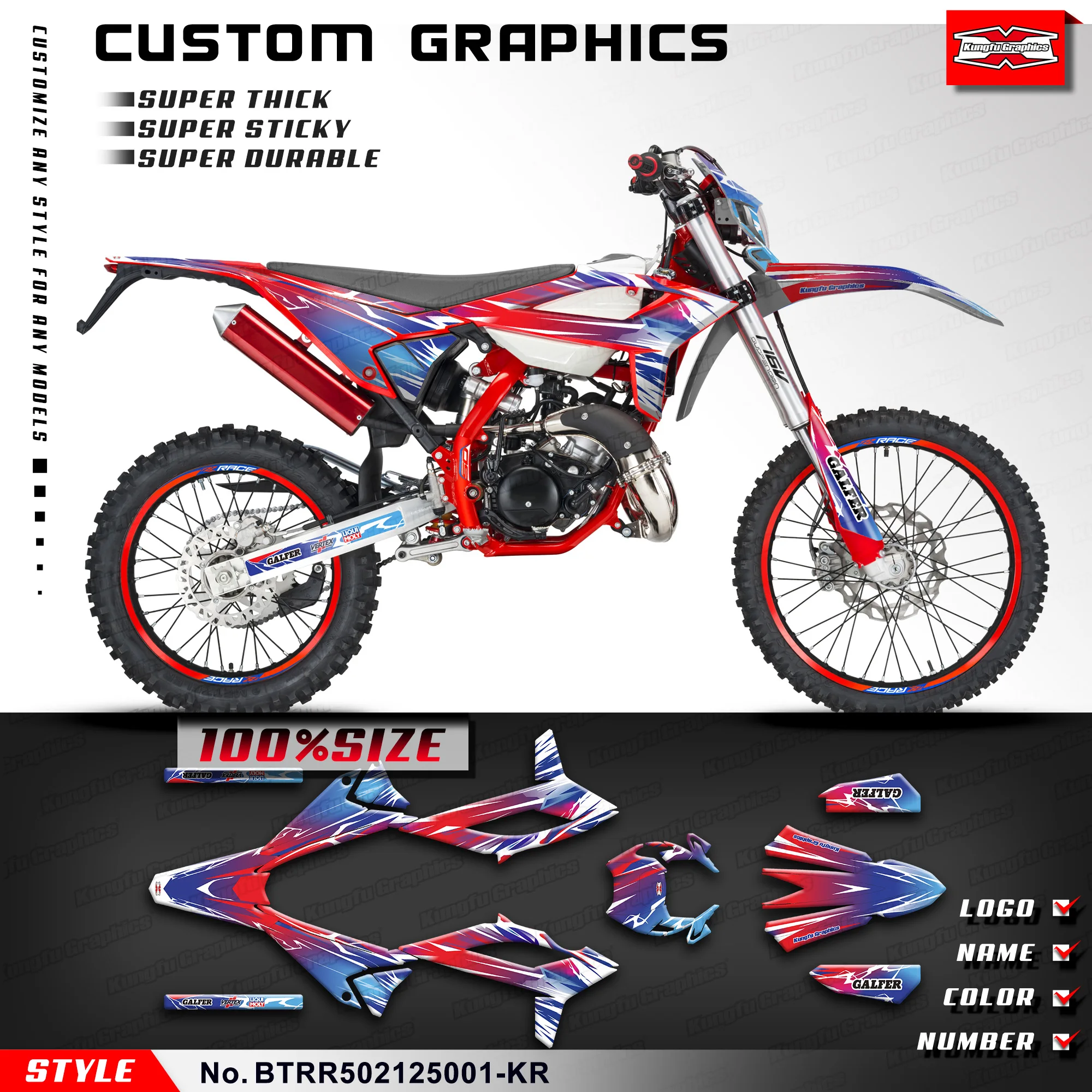 KUNGFU GRAPHICS DMotorcycle Stickers Adhesive Decals for BETA RR 50 Race 2021 2022 2023 2024 2025, Rebuild Kit, BTRR502125001-KR
KUNGFU GRAPHICS DMotorcycle Stickers Adhesive Decals for BETA RR 50 Race 2021 2022 2023 2024 2025, Rebuild Kit, BTRR502125001-KR