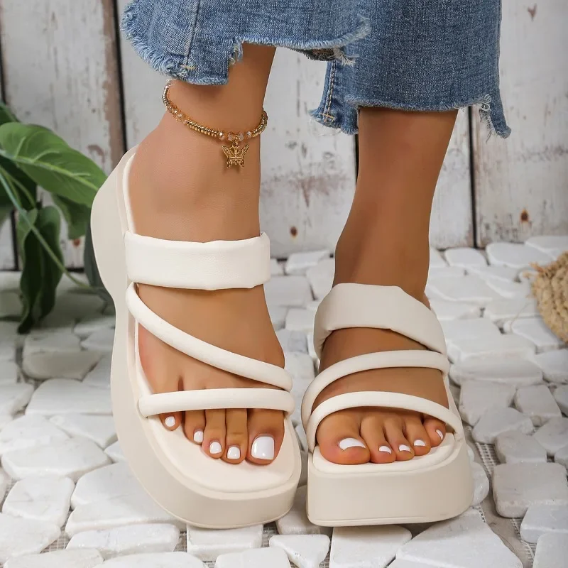2025 High Quality Shoes Female Open Toe Women's Slippers Platform Outdoor Slippers Women Solid Wedges Casual Women's Sandals
2025 High Quality Shoes Female Open Toe Women's Slippers Platform Outdoor Slippers Women Solid Wedges Casual Women's Sandals