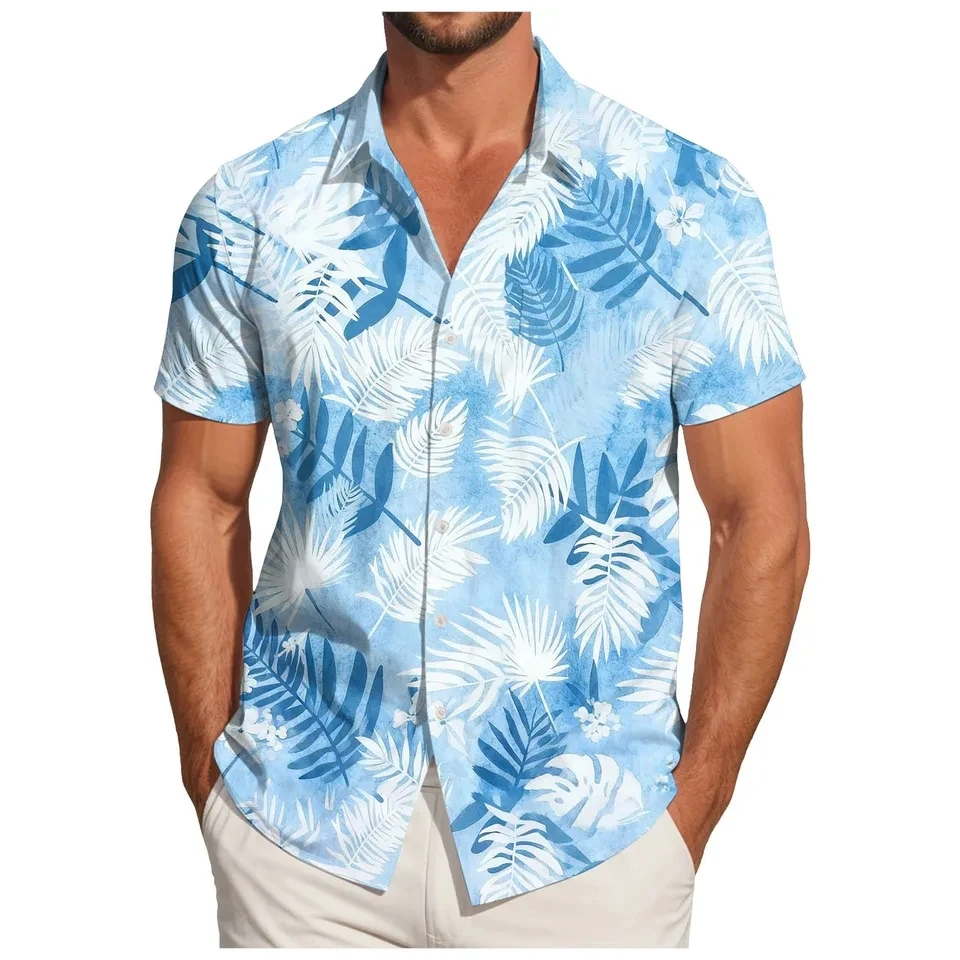 Fashion Mens Hawaiian Shirt Short Sleeved Lapel Button-Down Shirts Trendy Print Vacation Beach Shirt Summer Daily Casual Blouses
Fashion Mens Hawaiian Shirt Short Sleeved Lapel Button-Down Shirts Trendy Print Vacation Beach Shirt Summer Daily Casual Blouses