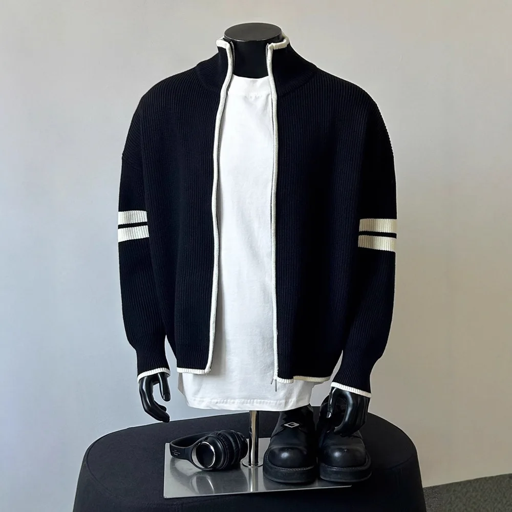 Korean Style Lazy Striped Open Cardigan Sweater Unisex Casual Loose Versatile Couple Design Casual Knitted Long Sleeve Top
Korean Style Lazy Striped Open Cardigan Sweater Unisex Casual Loose Versatile Couple Design Casual Knitted Long Sleeve Top