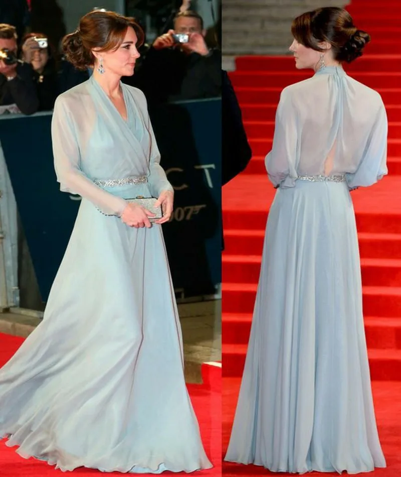 Elegant Light Blue V-Neck Chiffon Long Sleeve Women Evening Dresses A-Line Zipper Back Prom Formal Party Gowns Robe De Soiree
Elegant Light Blue V-Neck Chiffon Long Sleeve Women Evening Dresses A-Line Zipper Back Prom Formal Party Gowns Robe De Soiree