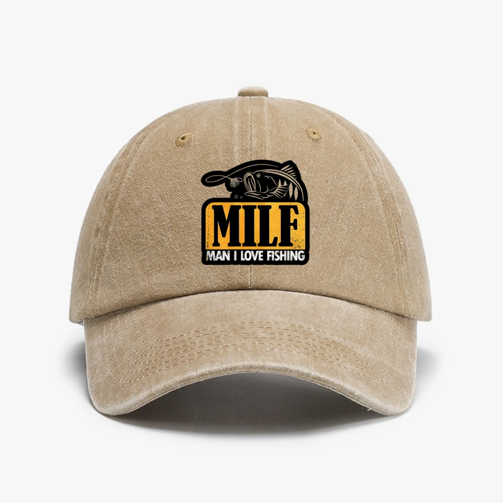 MILF Man I Love Fishing Baseball Caps fashion Vintage Washed Denim Hat Peaked Cap Fishing Sun Shade Hats
MILF Man I Love Fishing Baseball Caps fashion Vintage Washed Denim Hat Peaked Cap Fishing Sun Shade Hats