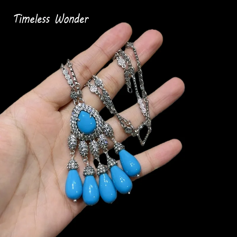 Timeless Wonder Fancy Zircon Geo Stone Tassel Chains Necklace Women Designer Fine Jewelry Rare Top Trendy Gift Sweet Classy 2614
Timeless Wonder Fancy Zircon Geo Stone Tassel Chains Necklace Women Designer Fine Jewelry Rare Top Trendy Gift Sweet Classy 2614