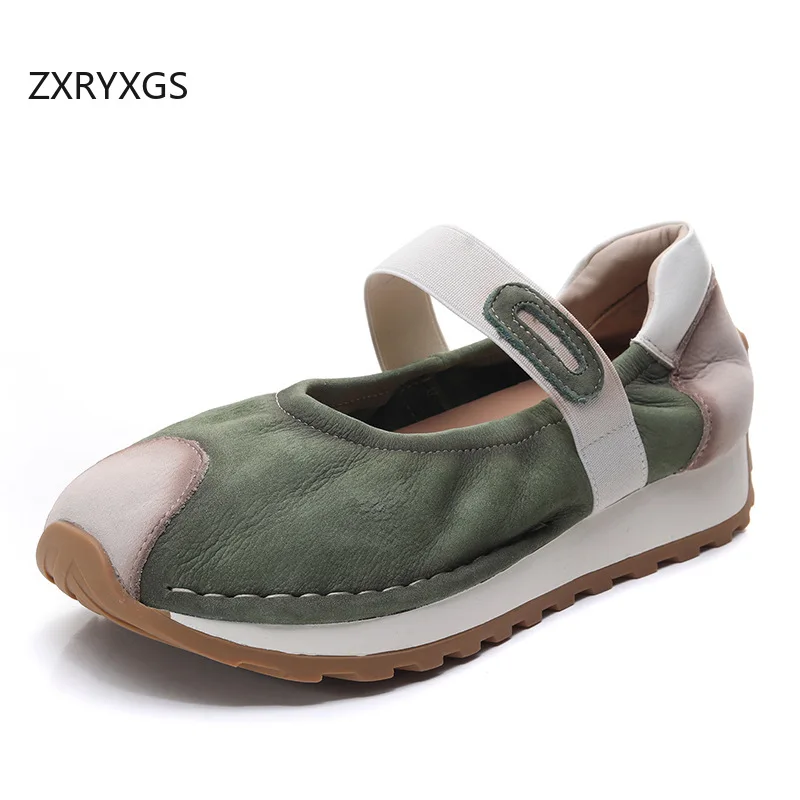 ZXRYXGS Classic Retro Spell Color Soft Premium Full Real Leather Shoes Flat Shoes 2025 New Fashion Versatile Women Trendy Shoes
ZXRYXGS Classic Retro Spell Color Soft Premium Full Real Leather Shoes Flat Shoes 2025 New Fashion Versatile Women Trendy Shoes