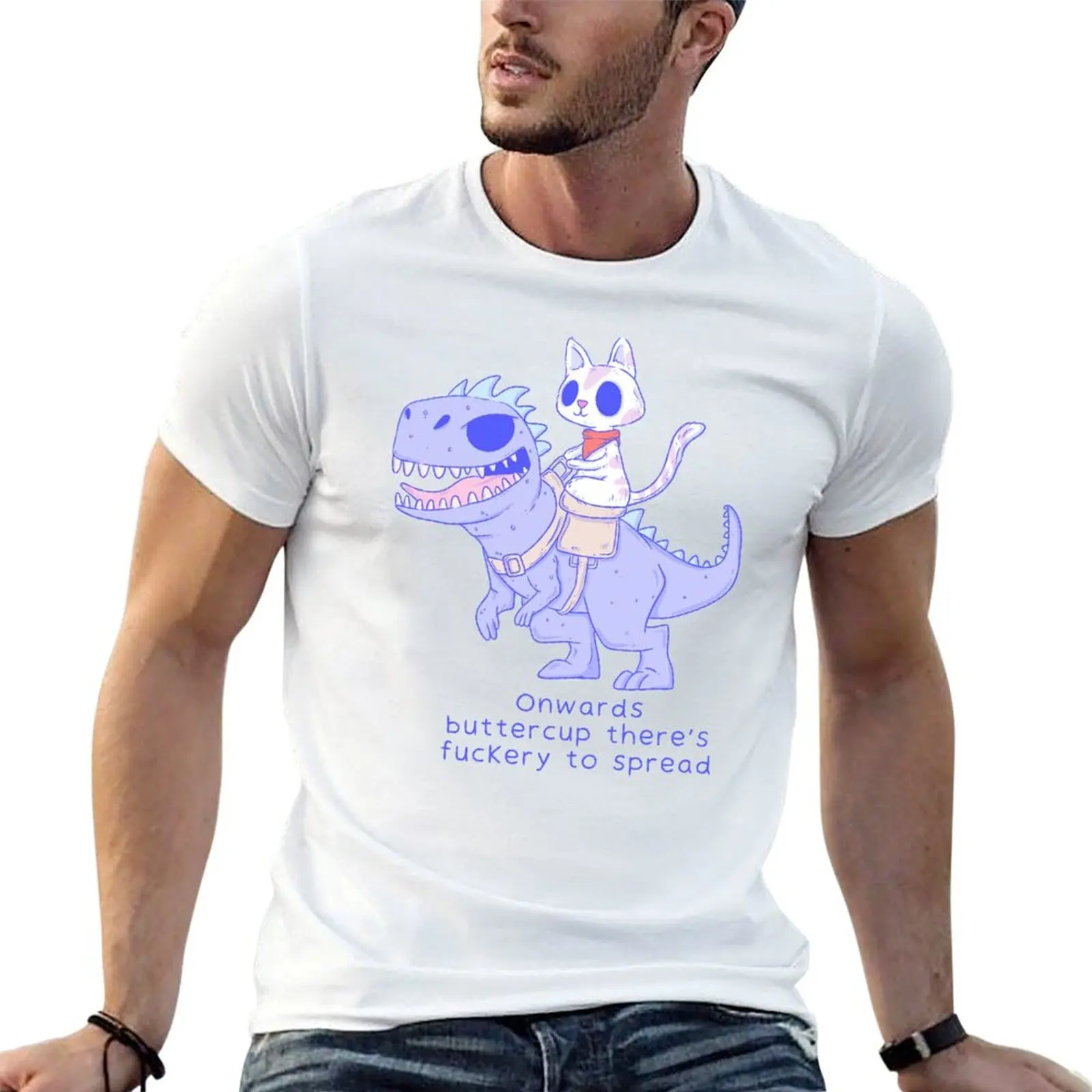 Funny Cat Riding Dinosaur - Onwards Buttercup T-Shirt funny t shirts dark humor essential t shirt man t shirt designer T-shirt
Funny Cat Riding Dinosaur - Onwards Buttercup T-Shirt funny t shirts dark humor essential t shirt man t shirt designer T-shirt