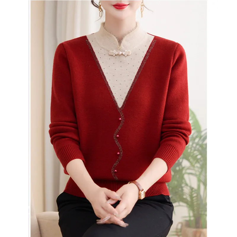Популярная корейская одежда, новые женские свитера, осенне-зимний трикотаж, топ, базовая одежда, искусственные пуловеры из двух предметов для мам среднего возраста
Популярная корейская одежда, новые женские свитера, осенне-зимний трикотаж, топ, базовая одежда, искусственные пуловеры из двух предметов для мам среднего возраста