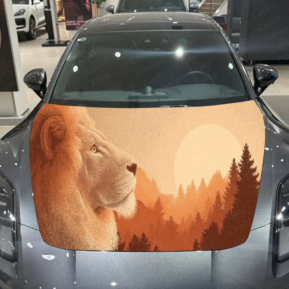 Orange Lion & Moon Pattern PVC Car Hood Wraps, Self-Adhesive Waterproof Car Bonnet Decal Sticker, Car Decoration Protection Stic
Orange Lion & Moon Pattern PVC Car Hood Wraps, Self-Adhesive Waterproof Car Bonnet Decal Sticker, Car Decoration Protection Stic