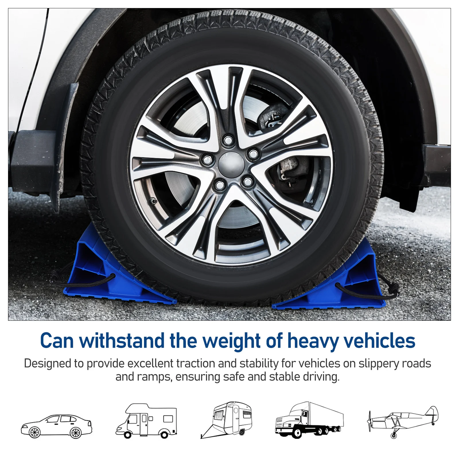 2pcs Wheel Chocks Anti Slip Block for Cars Trucks Trailers Camper S Tire Stopper Blue Plastic Vehicle Stabilizer Trailer 
2pcs Wheel Chocks Anti Slip Block for Cars Trucks Trailers Camper S Tire Stopper Blue Plastic Vehicle Stabilizer Trailer