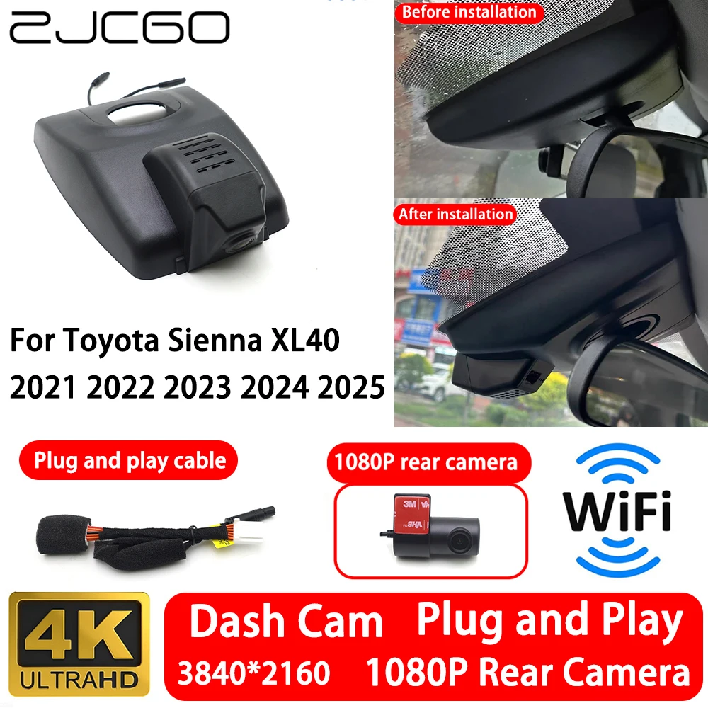 for Toyota Sienna XL40 2021 2022 2023 2024 2025 4K Front Rear Camera Dash Cam Wifi Plug and Play Video Recorde Loop Recording
for Toyota Sienna XL40 2021 2022 2023 2024 2025 4K Front Rear Camera Dash Cam Wifi Plug and Play Video Recorde Loop Recording