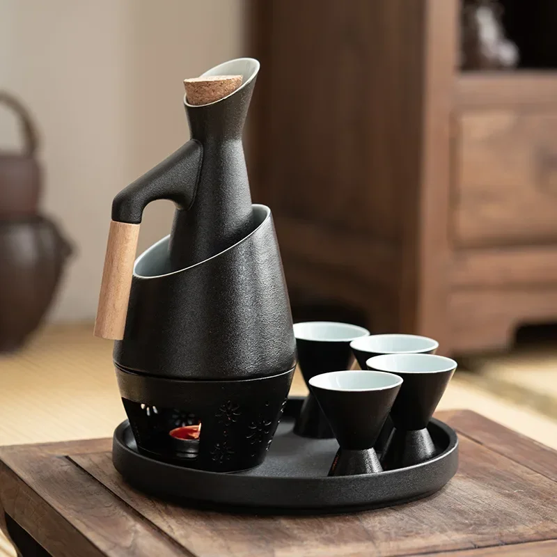 Japanese Sake Set with Warmer Ceramic Wine Cabinet with Jug 4 Cups and Tray Traditional Alcohol Serving Kit
Japanese Sake Set with Warmer Ceramic Wine Cabinet with Jug 4 Cups and Tray Traditional Alcohol Serving Kit