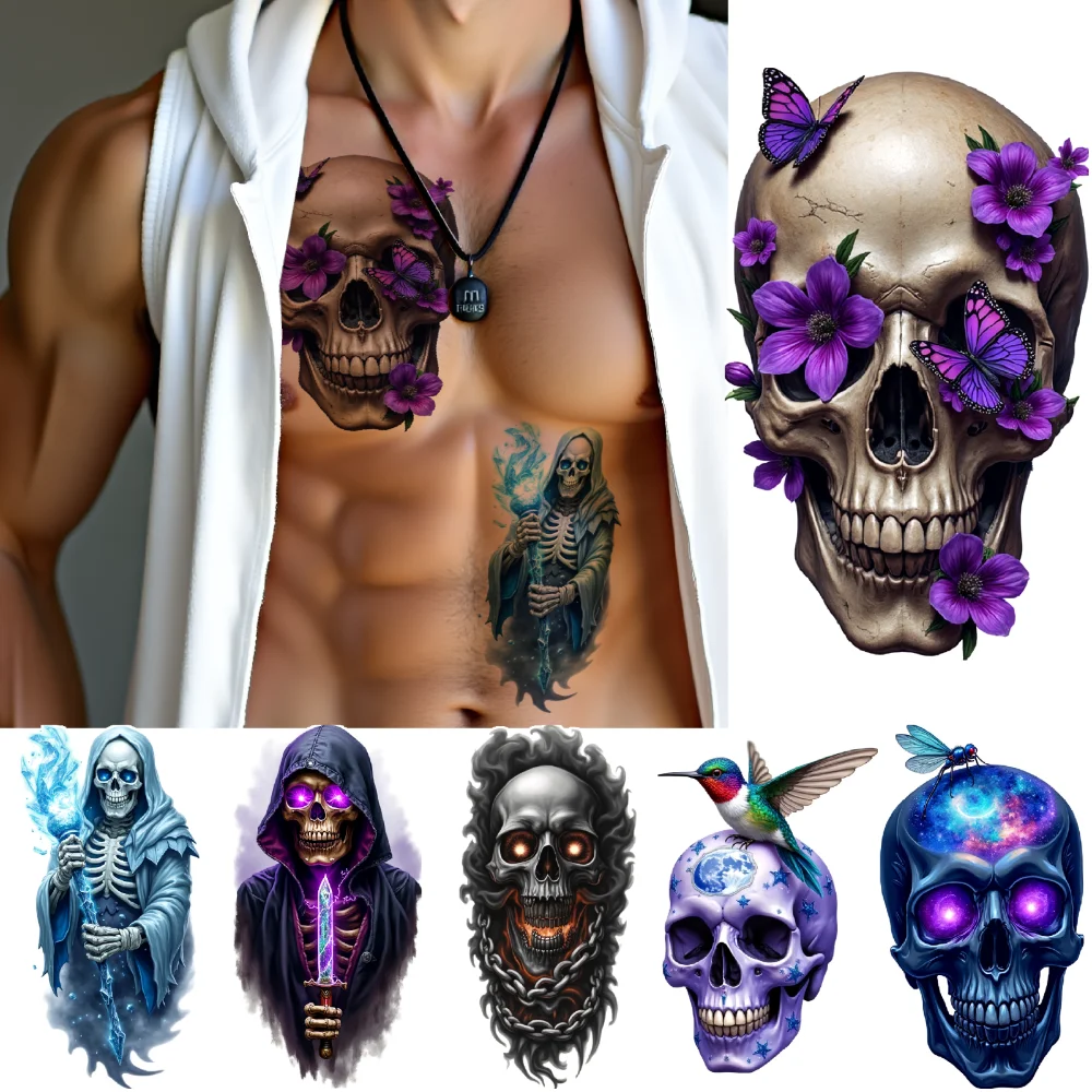 3pcs Temporary Tattoo Wizard Skeleton Realistic Temporary Tattoos Hummingbird Skull Robot Skeleton For Women Men Adults
3pcs Temporary Tattoo Wizard Skeleton Realistic Temporary Tattoos Hummingbird Skull Robot Skeleton For Women Men Adults