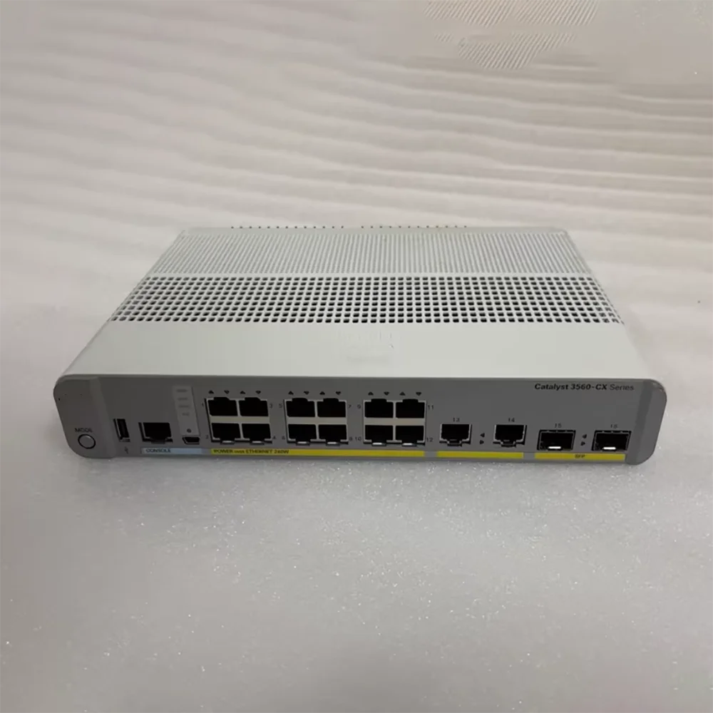 Коммутатор WS-C3560CX-12PC-S с 12 портами Gigabit POE и 2 оптическими портами SFP
Коммутатор WS-C3560CX-12PC-S с 12 портами Gigabit POE и 2 оптическими портами SFP