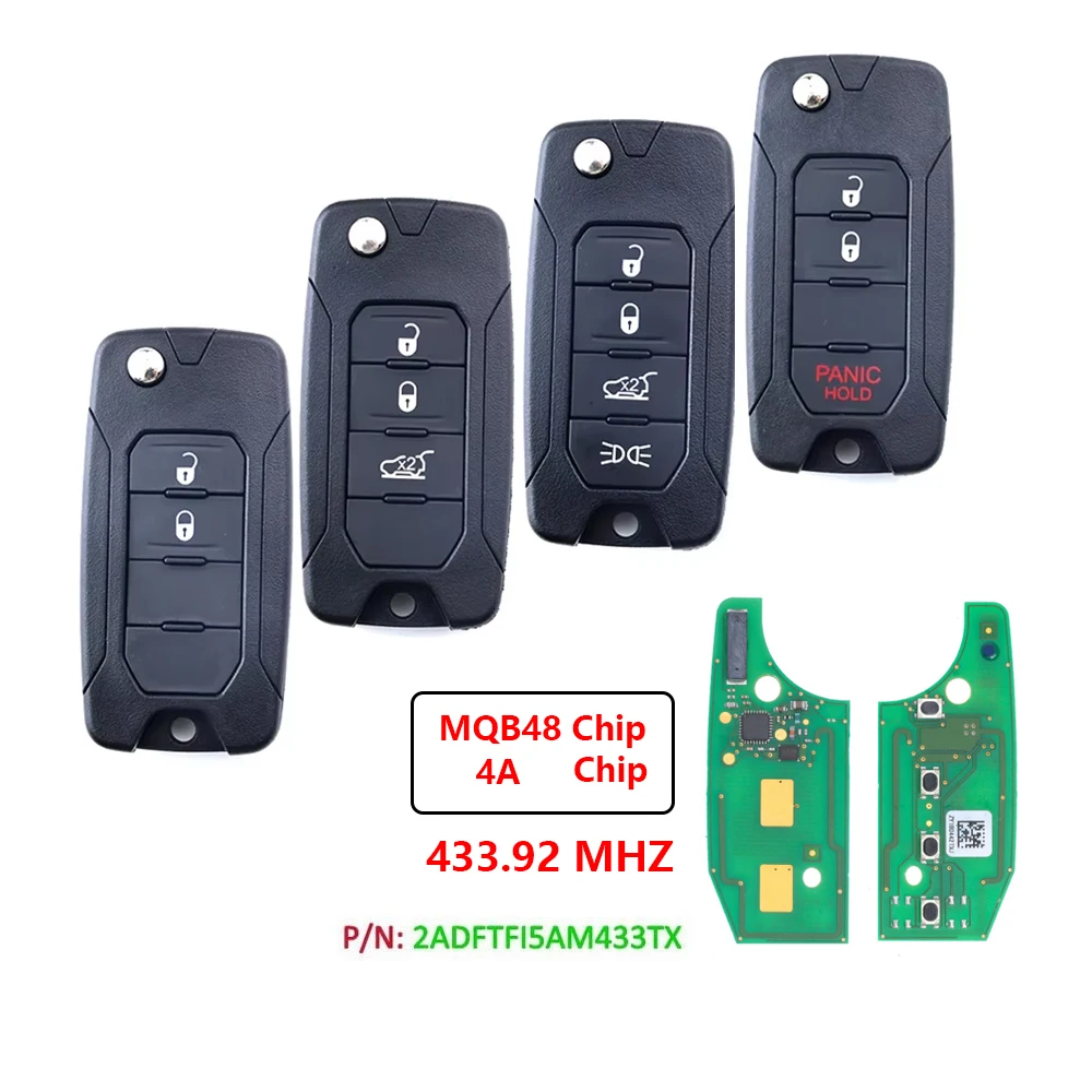 433.92mhz 4A/MQB48 Chip Car Key Fob Remote for Jeep Renegade Compass 2016- 2018 for Fiat 500X 2015 2017 2018 OHT1270254
433.92mhz 4A/MQB48 Chip Car Key Fob Remote for Jeep Renegade Compass 2016- 2018 for Fiat 500X 2015 2017 2018 OHT1270254