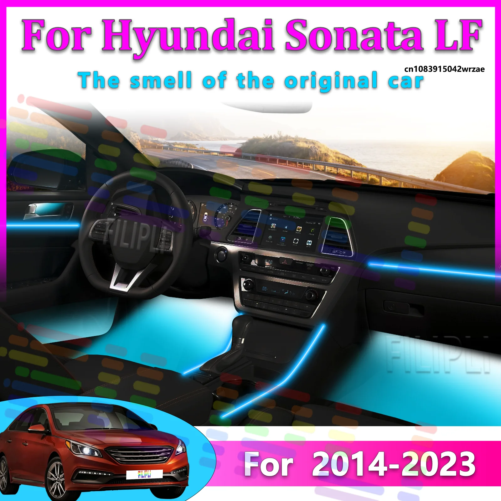 For Hyundai Sonata 2023Y LF Car LED Ambient Lamps Colorful Atmosphere Lights Auto Interior Neon Strip App Control 64 RGB Light
For Hyundai Sonata 2023Y LF Car LED Ambient Lamps Colorful Atmosphere Lights Auto Interior Neon Strip App Control 64 RGB Light