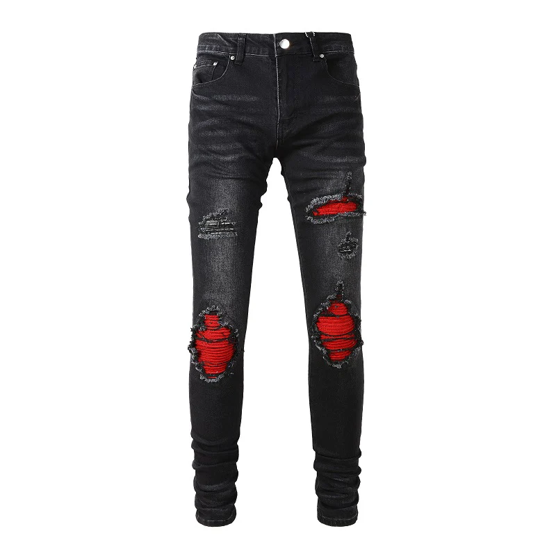 Джинсы AMR High Street MX2 с эффектом потертости, джинсовые брюки в стиле пэчворк, модная городская молодежная одежда, износостойкие длинные брюки
Джинсы AMR High Street MX2 с эффектом потертости, джинсовые брюки в стиле пэчворк, модная городская молодежная одежда, износостойкие длинные брюки