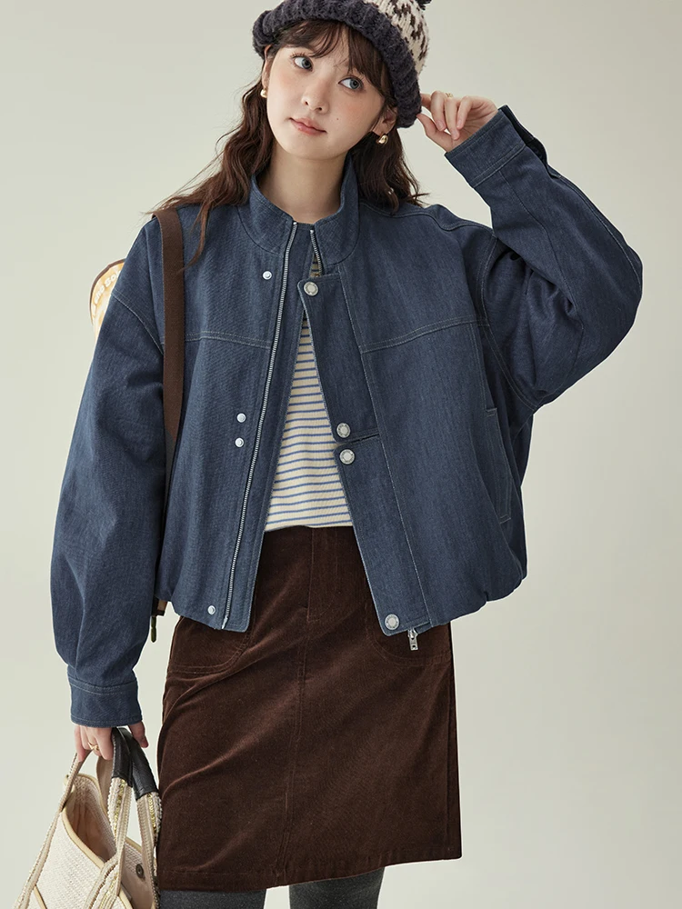 AMUU Оригинальная американская джинсовая куртка с хлопковой подкладкой для женщин, осенне-зимняя новинка, стильный топ с цветочным узором и застежкой на пуговицах
AMUU Оригинальная американская джинсовая куртка с хлопковой подкладкой для женщин, осенне-зимняя новинка, стильный топ с цветочным узором и застежкой на пуговицах