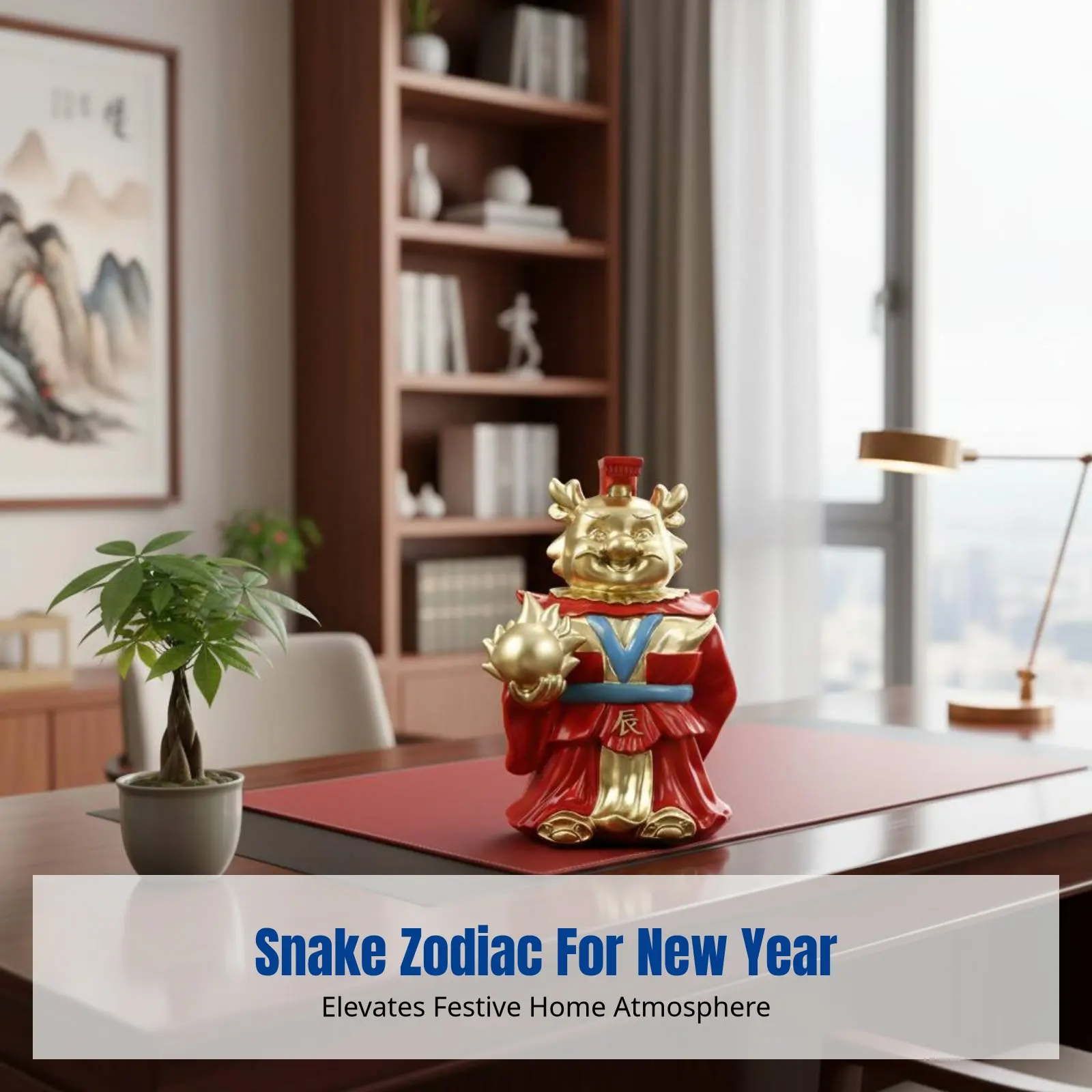 Snake Craft Decor, Zodiac Snake Year Resin Sculpture, Office Desk Ornament, Chinese Housewarming Accessory
Snake Craft Decor, Zodiac Snake Year Resin Sculpture, Office Desk Ornament, Chinese Housewarming Accessory