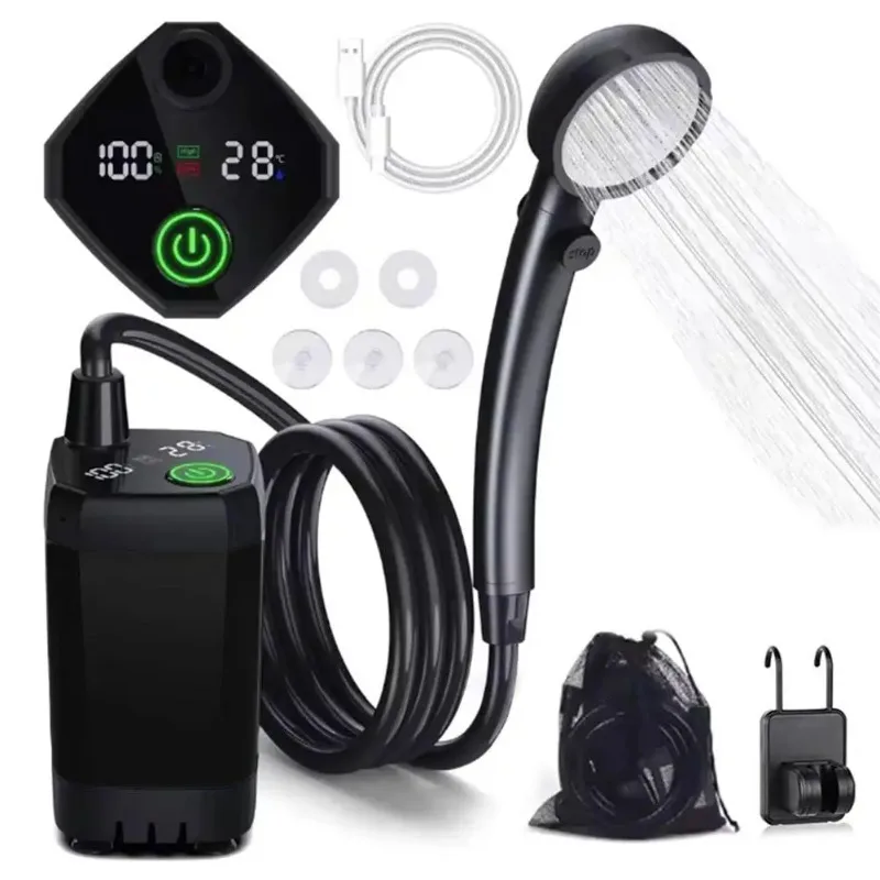 Portable Camping Shower 6000mAh Rechargeable Electric Shower with LED Display for Outdoor Travel Hiking
Portable Camping Shower 6000mAh Rechargeable Electric Shower with LED Display for Outdoor Travel Hiking