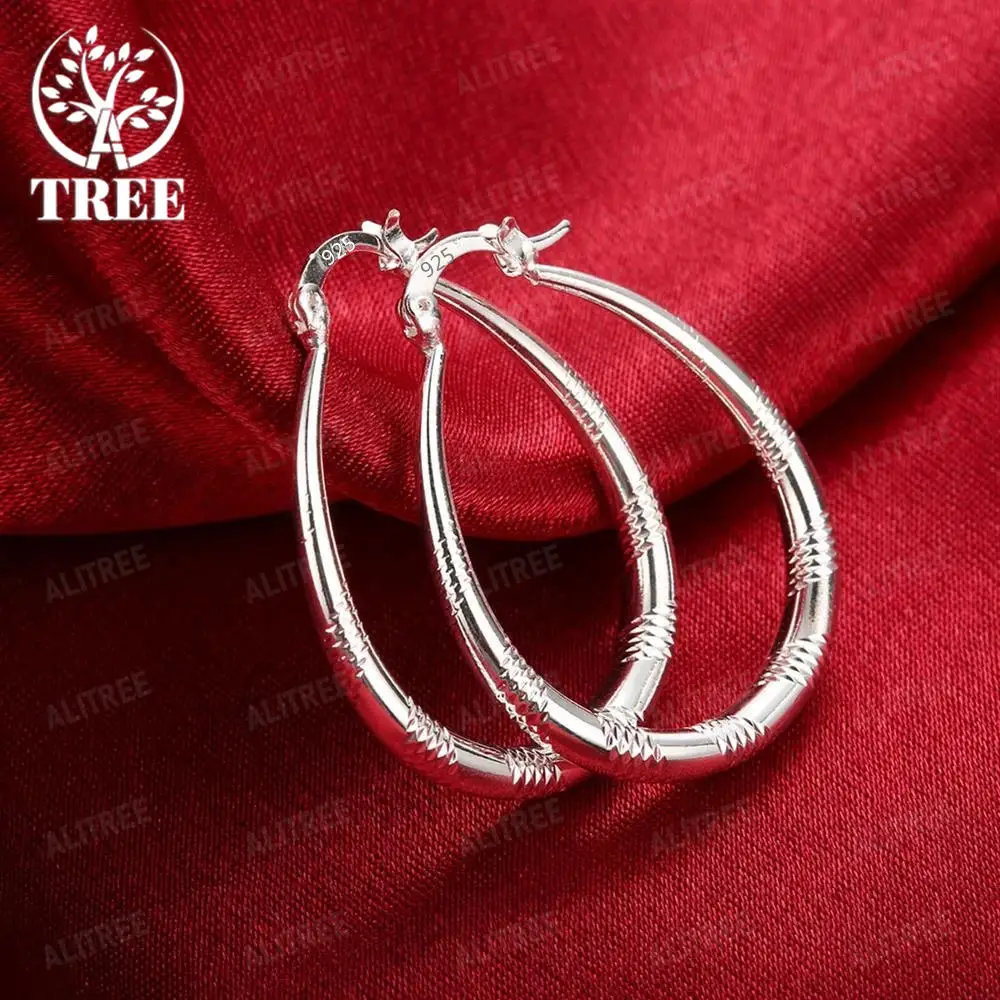 Charms 925 Sterling Silver 3CM hoop Earrings for Women fashion party wedding Jewelry fine Christmas Gifts
Charms 925 Sterling Silver 3CM hoop Earrings for Women fashion party wedding Jewelry fine Christmas Gifts