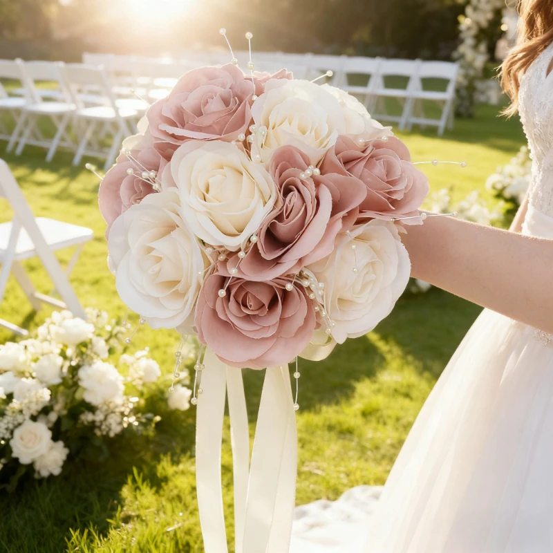 Wedding Bouquets for Bride Artificial Bridal Flowers Bouquet with Fake Peals Rose Bridesmaid Bouquet for Wedding Centerpieces De
Wedding Bouquets for Bride Artificial Bridal Flowers Bouquet with Fake Peals Rose Bridesmaid Bouquet for Wedding Centerpieces De