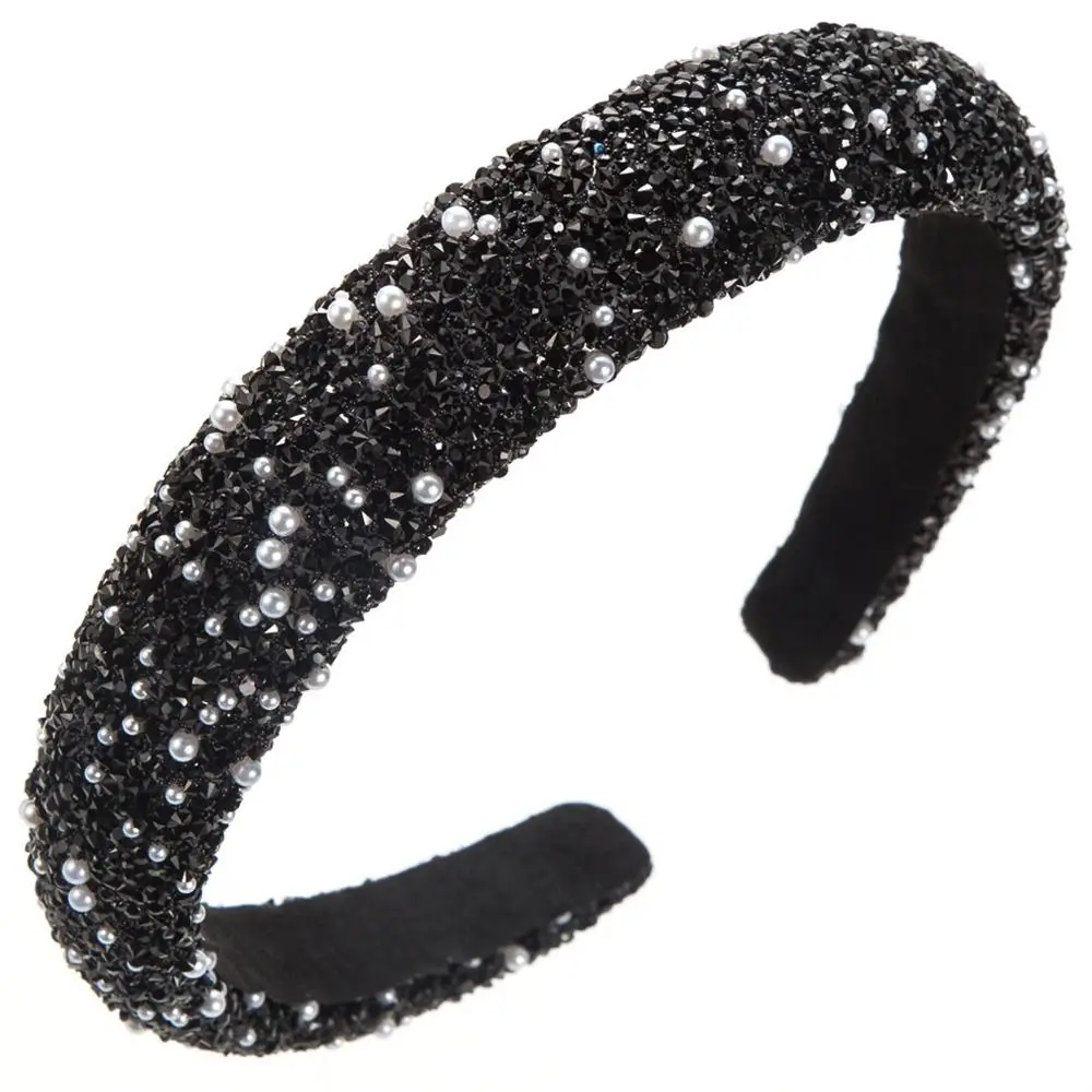 Temperament Colorful Rhinestone Headband Pearl Korean Style Baroque Hair Hoop Wide Edge Hairband Bride Tiaras Girls
Temperament Colorful Rhinestone Headband Pearl Korean Style Baroque Hair Hoop Wide Edge Hairband Bride Tiaras Girls