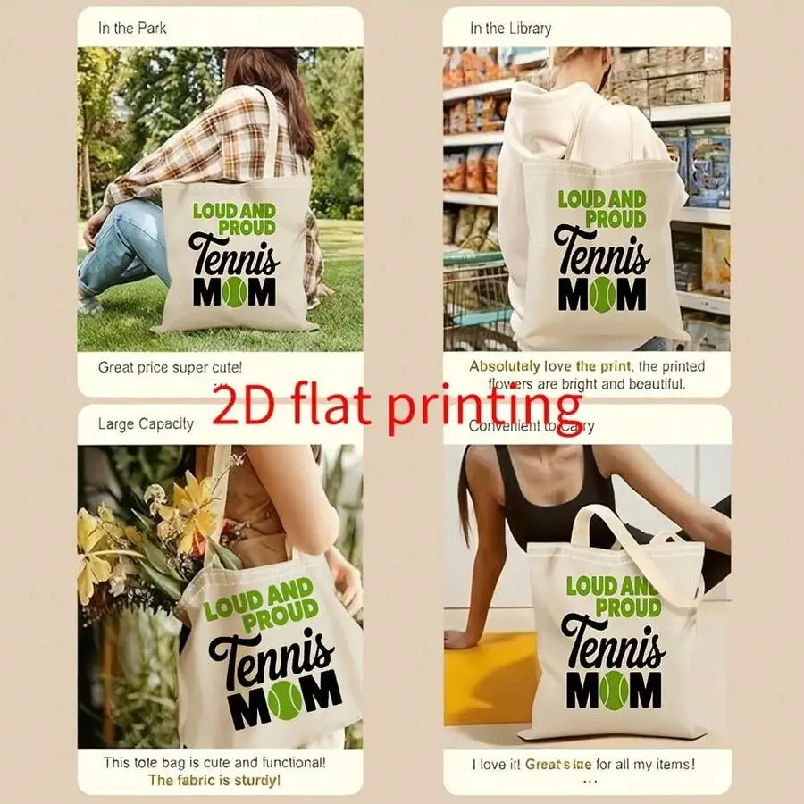 Unisex Canvas Tote Bag Loud And Proud Tennis Mom 2D Flat Print Lightweight Shoulder Bag For Grocery Shopping Book Daily Use
Unisex Canvas Tote Bag Loud And Proud Tennis Mom 2D Flat Print Lightweight Shoulder Bag For Grocery Shopping Book Daily Use