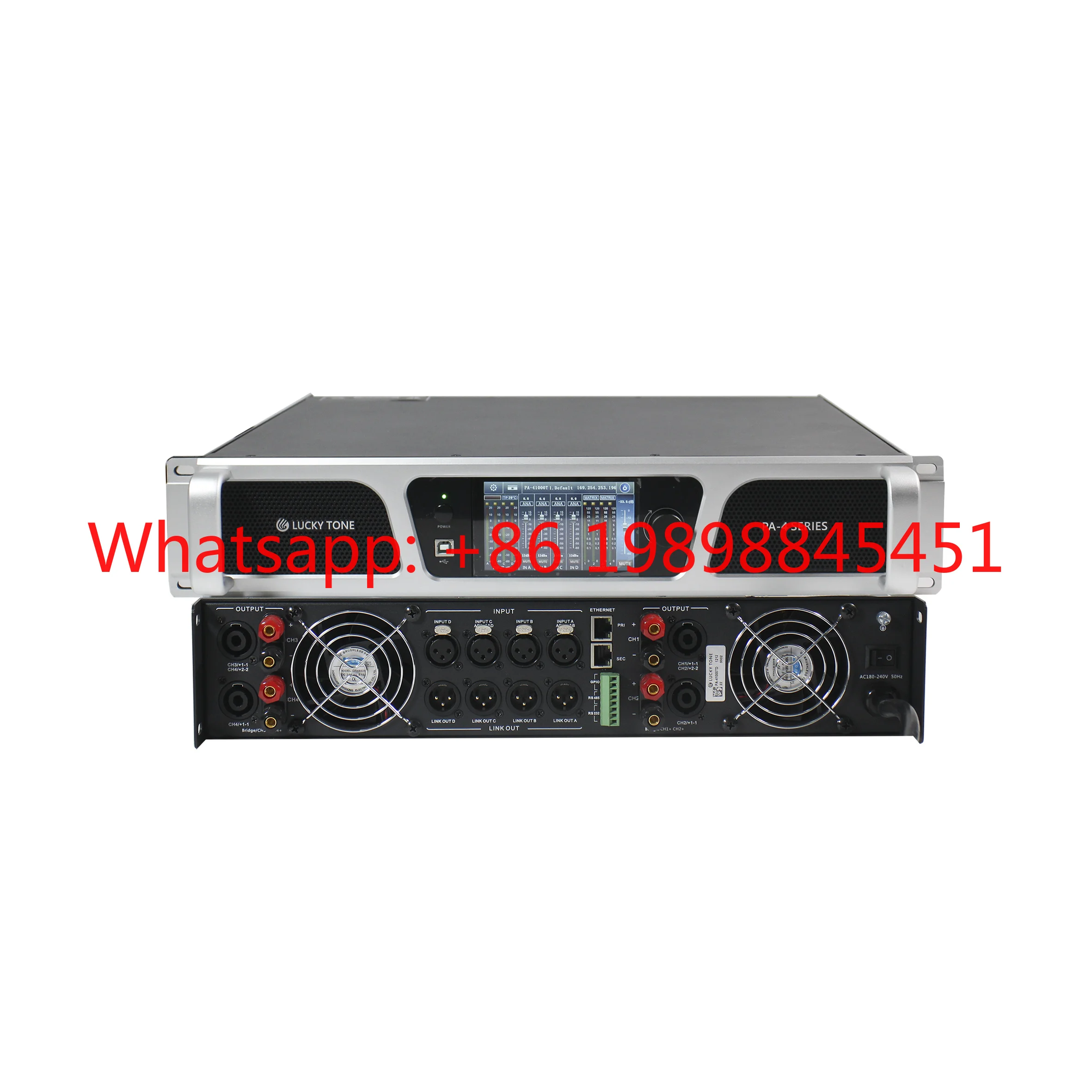 Class D Power Amplifier T New Design 4*1500W 2000W Big Power DSP Powerful Amplifier High Professional Audio Equipment
Class D Power Amplifier T New Design 4*1500W 2000W Big Power DSP Powerful Amplifier High Professional Audio Equipment