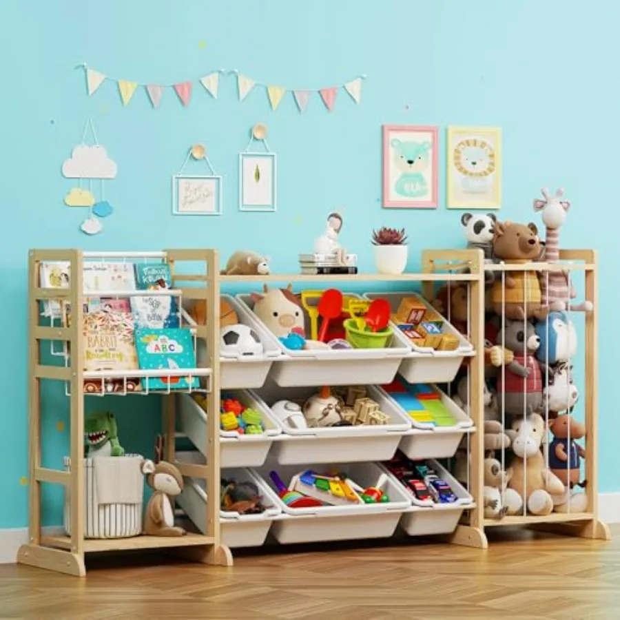 65 Extra Large Toy Storage Organizer with Bookshelf and Stuffed Animal Storage 65.35 Wide Playroom Organization with 9 Bins Woo
65 Extra Large Toy Storage Organizer with Bookshelf and Stuffed Animal Storage 65.35 Wide Playroom Organization with 9 Bins Woo